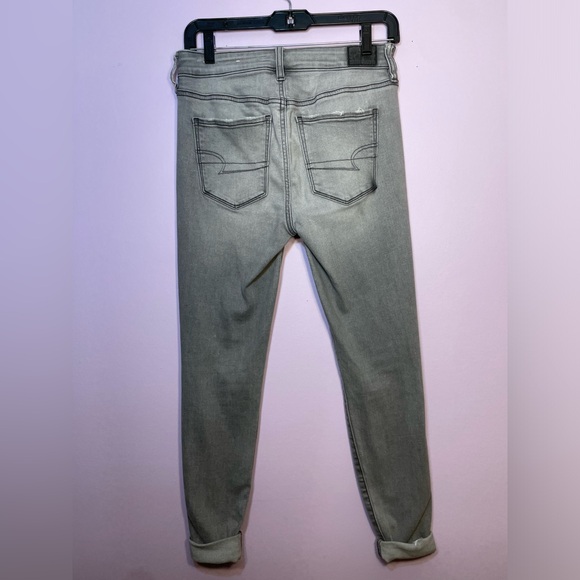 American Eagle Women’s Grey Jegging Size 4 Jeans - Picture 7 of 8